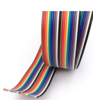 CABLE RIBBON PLANO DE 20 HILOS, DE COLORES