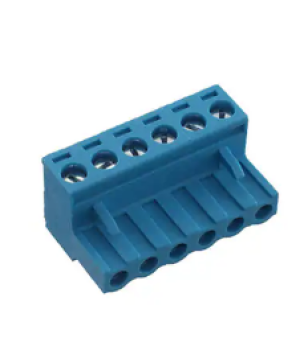 BLOQUES DE TERMINALES CONECTABLES TERMINAL BLOCK, PLUGGABLE, 5.08 , PLUG, 6 POLE, SLOTTED SCREW, BLUE