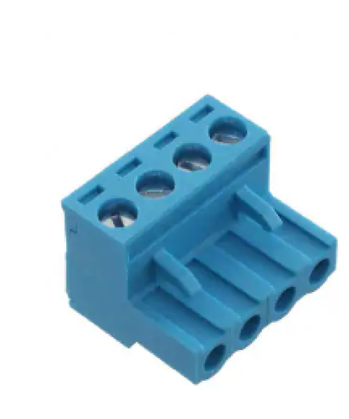 BLOQUES DE TERMINALES CONECTABLES TERMINAL BLOCK, PLUGGABLE, 5.08 , PLUG, 4 POLE, SLOTTED SCREW, BLUE