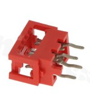 4 POSITION RECTANGULAR PLUG CONNECTOR IDC TIN 28 AWG