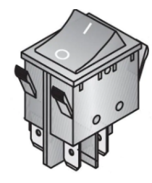 INTERRUPTOR OSCILADOR DPST BLK 16A ON-OFF, DOS POSICIONES