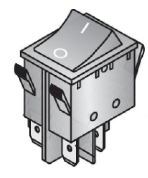 INTERRUPTOR OSCILADOR DPST BLK 16A ON-OFF, DOS POSICIONES