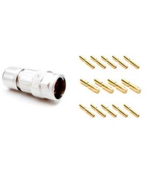 CONN PLUG FMALE 9POS GOLD CRIMP