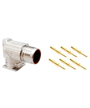 6 (POWER) POSITION CIRCULAR CONNECTOR RECEPTACLE, MALE PINS CRIMP